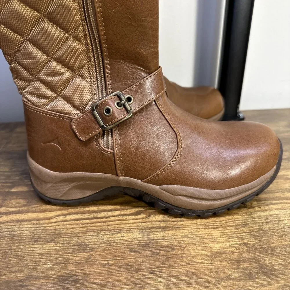 Pacific Mountain Elina Boots 6 Thinsulate Winter Women's Brown Quilted Knee High